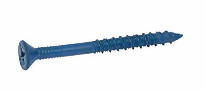 Picture of CONFAST 1/4" x 2-3/4" Flat Phillips Concrete Screw Anchor with Drill Bit for Anchoring to Masonry, Block or Brick (100 per Box)