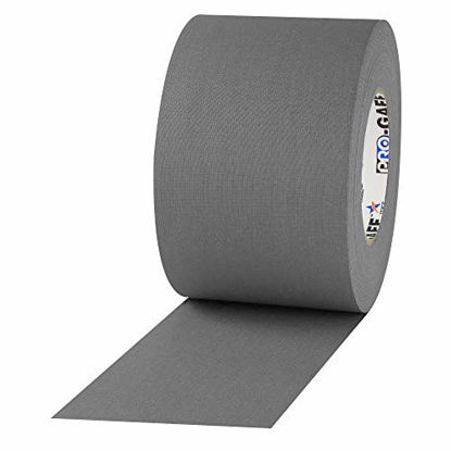 Picture of 4" Width ProTapes Pro Gaff Premium Matte Cloth Gaffer's Tape With Rubber Adhesive, 11 mils Thick, 55 yds Length, Grey (Pack of 1)