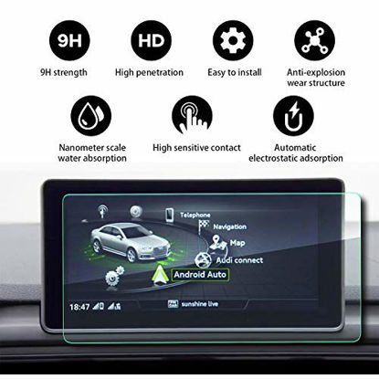 Picture of YEE PIN 2017 2018 2019 Audi A4 B9 MMI 8.3Inch Screen Protector, Anti-Explosion Automatic Adsorption Scratch Resistant Reduce The Fingerprint Tempered Glass