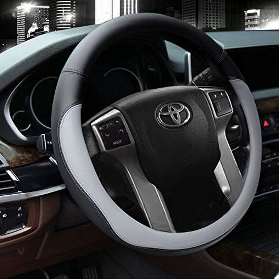 GetUSCart Microfiber Leather Steering Wheel Cover Large