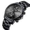 Picture of GOLDEN HOUR Men's Watches with Stainless Steel and Metal Casual Waterproof Chronograph Quartz Watch, Auto Date in Grey Hands