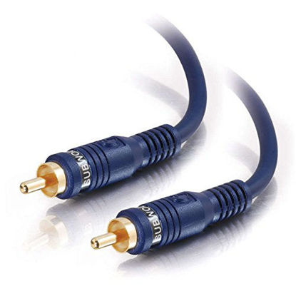 Picture of C2G 29120 Velocity Bass Management Subwoofer Cable, Blue (25 Feet, 7.62 Meters)