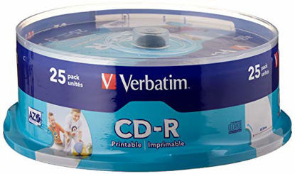 Picture of Verbatim 43439 AZO 52x Wide Printable CD-R - 25pk