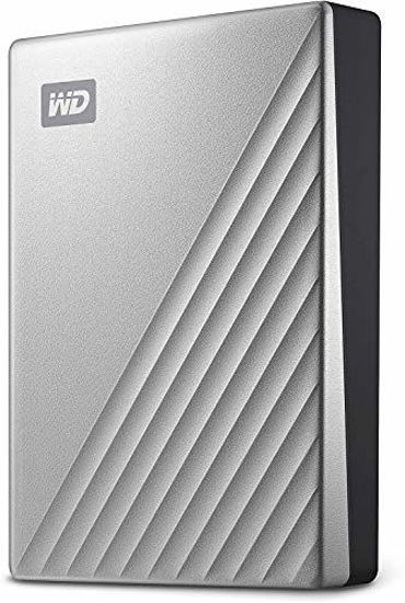 Picture of WD 4TB My Passport Ultra Silver Portable External Hard Drive, USB-C - WDBFTM0040BSL-WESN