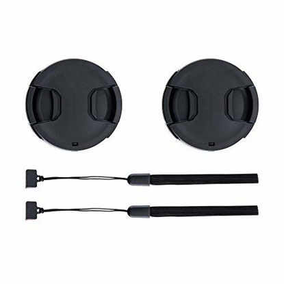 Picture of 49mm Front Lens Cap Cover with Deluxe Cap Keeper for Canon EOS M50 M5 M6 Mark II M200 M100 with Kit Lens EF-M 15-45mm f/3.5-6.3 is STM Lenses and More Lens with 49mm Filter Thread