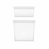 Picture of Zip Top Reusable 100% Platinum Silicone Containers - 2 Bag Set - Frost