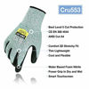 Picture of DEX FIT Level 5 Cut Resistant Gloves Cru553, 3D Comfort Stretch Fit, Power Grip, Durable Foam Nitrile, Smart Touch, Machine Washable, Thin & Lightweight, Green Large 1 Pair