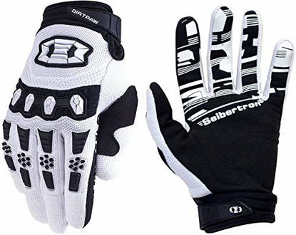 Picture of Seibertron Dirtpaw Unisex BMX MX ATV MTB Racing Mountain Bike Bicycle Cycling Off-Road/Dirt Bike Gloves Road Racing Motorcycle Motocross Sports Gloves Touch Recognition Full Finger Glove White XXL