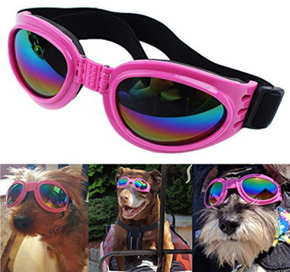 Picture of QUMY Dog Goggles Eye Wear Protection Waterproof Pet Sunglasses for Dogs About Over 15 lbs