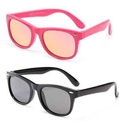 Picture of MotoEye Kids Polarized Sunglasses for Children Age 4-12 Years Old, Girl or Boy Styles, Pack of 2
