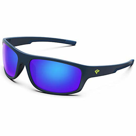 GetUSCart- TOREGE Polarized Sports Sunglasses for Men Women Running Fishing  Golf Driving Cycling Baseball TR90 Frame Glasses for Polarized UV  Protection TR19 Hyperion (Matte Blue&Blue&Blue Revo Lens)