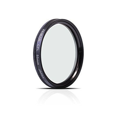 Picture of Zeikos 55mm Multi-Coated Circular Polarizer CPL Glass Filter w/ Rotating Mount For Nikon AF-P DX NIKKOR 18-55mm, Nikon 1 NIKKOR 10-100mm & Tamron AF 90mm f/2.8 Di