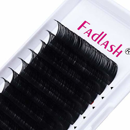 Picture of Lash Extensions D curl 15-20mm FADLASH Eyelash Extensions Mixed Tray Lashes 0.20 Single Classic Lash Extensions Supplies (0.20-D, 15-20mm Mix)