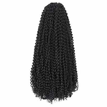 Picture of Toyotress Passion Twist Hair Water Wave Crochet Braids for Passion Twist Crochet Hair Passion Twist Braiding Hair Hair Extensions (24 Inch (Pack of 6), 1B)