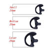 Picture of AIRSN Replacement Earmold Earbud Earplug for Motorola Kenwood Two-Way Radio Air Acoustic Coil Tube Audio Kits (Black, 2 Pair-Medium)