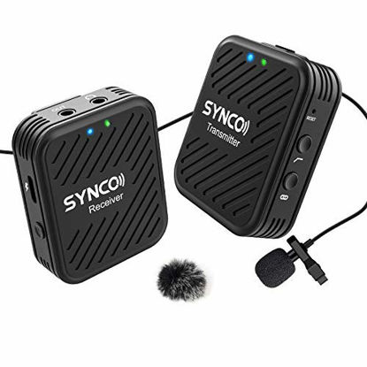 Picture of [Official] SYNCO G1(A1)-2.4GHz Wireless-Lavalier-Microphone-System with 1 Transmitter, 1 Receiver & 1 External Lav-Microphone Compatible with Smartphone, Laptop, DSLR, Tablet, Camcorder, Recorder