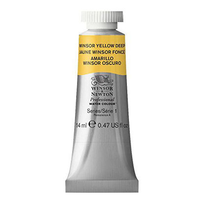 Picture of Winsor & Newton Professional Water Colour Paint, 14ml tube, Winsor Yellow Deep