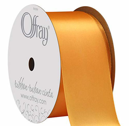 Picture of Berwick Offray 361818 1.5" Wide Single Face Satin Ribbon, Gold Yellow, 4 Yds