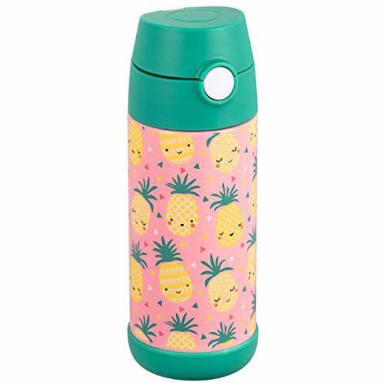 Vacuum Insulated Water Bottle with Straw Snug Flask for Kids 