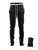 Picture of SCREENSHOTBRAND-S41700 Mens Hip Hop Premium Slim Fit Track Pants - Athletic Jogger Bottom with Side Taping-Black-Small