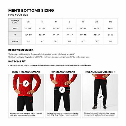 Picture of adidas Men's 3-Stripes Open Hem Pants, Black/White, Small