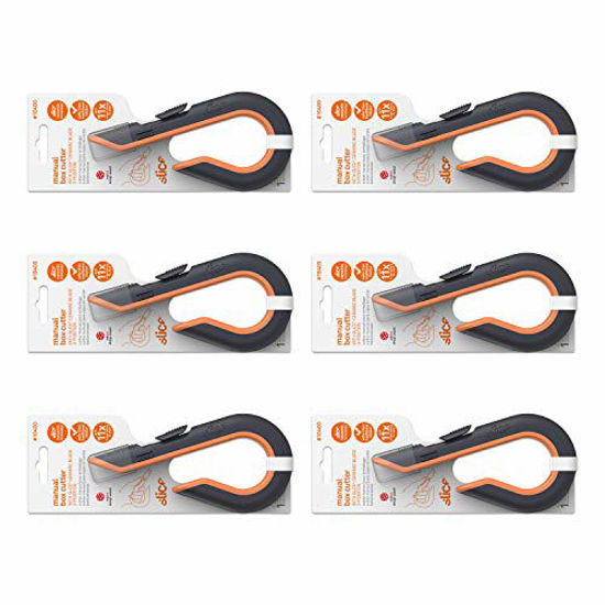 Picture of Slice 10400-CS 10400 Box Cutter, Ceramic Safety Blade, 3 Position Manual Button, Stays Sharp up to 10x Longer Than Steel Blades, 6 Pack