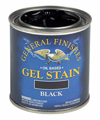 Picture of General Finishes Oil Base Gel Stain, 1/2 Pint, Black
