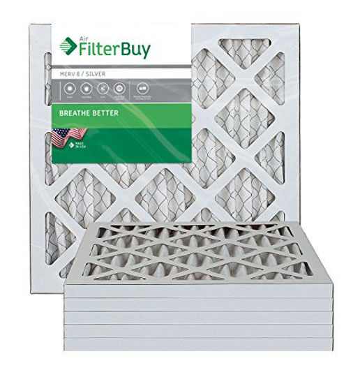 Pack of 2 Filters Silver 13x18x1 FilterBuy 13x18x1 MERV 8 Pleated AC Furnace Air Filter,