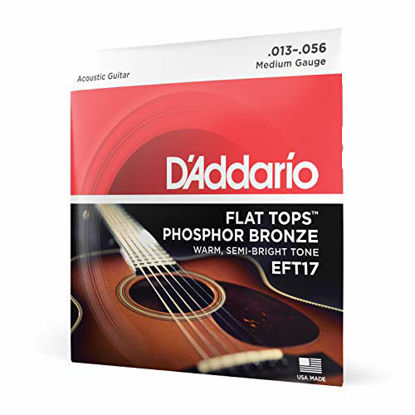Picture of D'Addario EFT17 Flat Tops Phosphor Bronze Acoustic Guitar Strings, 13-56