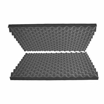 Picture of Egg Crate Foam Cushion 2" Thick 24"W x 36"L Acoustic Panels Sound Proof Foam Padding, Foam Sheets, Foam Pad, Dampening Foam, Convoluted Packing Foam