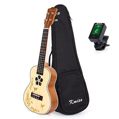 Picture of Concert Ukulele 23 Inch Ukelele With Bag and Digital Tuner By Kmise (UK-24M)