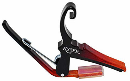 Picture of Kyser Quick-Change Capo for 6-string acoustic guitars, Sunburst, KG6SNB