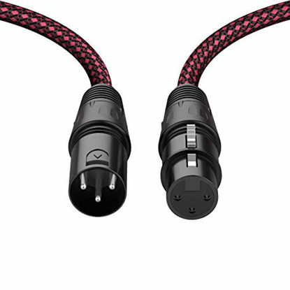 Picture of XLR Cable 15ft 2Pack, BIFALE Heavy Duty Nylon Braided XLR Microphone Cable Male to Female 3Pin Balanced Microphone Cable Compatible with Shure SM Microphone, Behringer, Speaker Systems