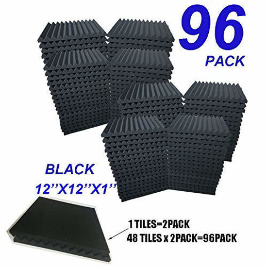 Picture of 96 PACK Medium Sale Acoustic Foam Soundproof foam (96 black)