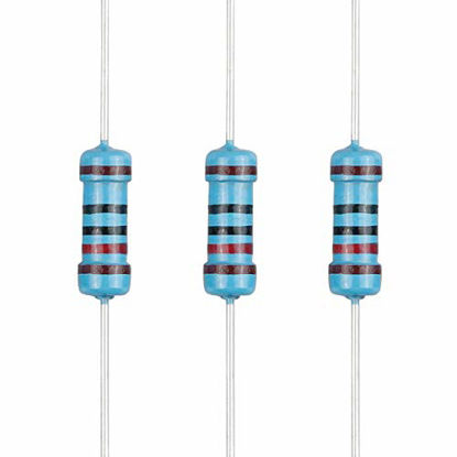 Picture of EDGELEC 100pcs 120 ohm Resistor 1/2w (0.5Watt) ±1% Tolerance Metal Film Fixed Resistor, Multiple Values of Resistance Optional