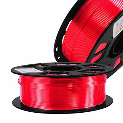 Picture of Silk Red PLA Satin Shiny 3D Printer Filament, 1.75mm Diameter 1kg Spool 2.2lbs Widely Support FDM 3D Printers, with Extra One Bag Filament Sample Gift DO3D