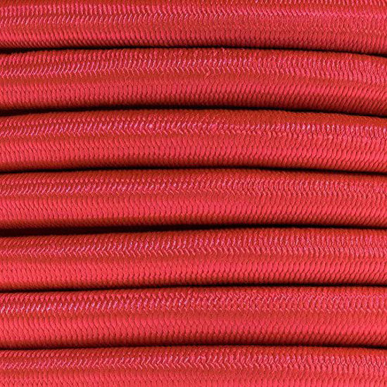 Picture of PARACORD PLANET Elastic Bungee Nylon Shock Cord 2.5mm 1/32", 1/16", 3/16", 5/16", 1/8, 3/8", 5/8", 1/4", 1/2 inch Crafting Stretch String 10 25 50 & 100 Foot Lengths Made in USA
