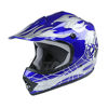 Picture of TCMT Dot Youth & Kids Motocross Offroad Street Helmet Blue Skull Motorcycle Youth Helmet Dirt Bike Motocross ATV Helmet+Goggles+Gloves S