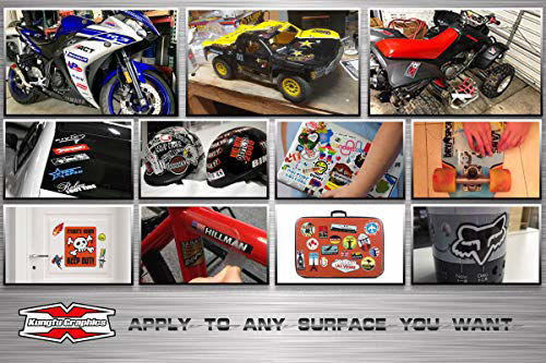 GetUSCart- Kungfu Graphics Micro Sponsor Logo Racing Sticker Sheet ...