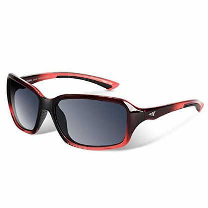 Picture of KastKing Alanta Sport Sunglasses for Women,Gloss Raspberry Fade Frame,Smoke Lens