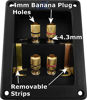 Picture of Jex Electronics Square Recessed Twin Speaker Quad 4X Gold Plated Terminal Solid Metal Binding Post Plate for sub-woofer