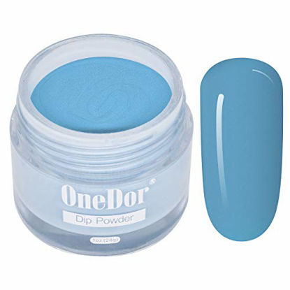 Picture of OneDor Nail Dip Dipping Powder - Acrylic Color Pigment Powders Pro Collection System, 1 Oz. (26 - Pastel Blue)
