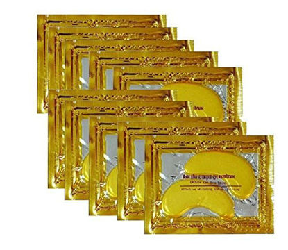 Picture of 24K Gold Powder Gel Collagen Eye Masks Sheet Patch, Anti Aging,Remove Bags,Dark Circles &Puffiness,Anti Wrinkle,Moisturising,Hydrating,Uplifting Whitening,Remove Blemishes &Blackheads (200Pairs)
