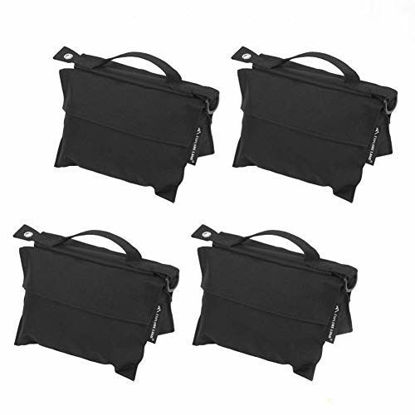 Picture of Photography Sand Bag Professional Saddle Weight Bag Photo Video Studio Stand, Without Sand (4 Pack)