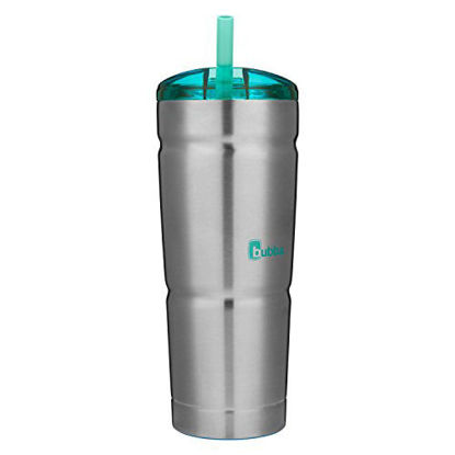 Picture of bubba Straw Envy Vacuum-Insulated Stainless Steel Tumbler, 24 oz., Island Teal Lid