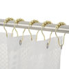 Picture of Amazer Shower Curtain Hooks Rings, Stainless Steel Shower Curtain Rings and Hooks for Bathroom Shower Rods Curtains-Set of 12, Polished Golden