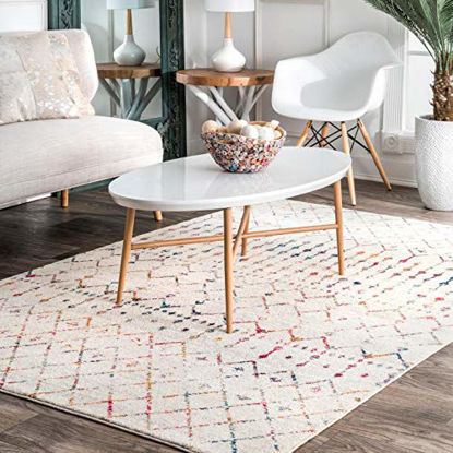 Picture of nuLOOM Moroccan Blythe Area Rug, 4' x 6', Light Multi