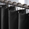 Picture of Amazer Fabric Shower Curtain Liner, Black Polyester Fabric Shower Curtain Liners Bathroom Shower Curtains, Water Proof, Hotel Quality, 72 x 72 Inches