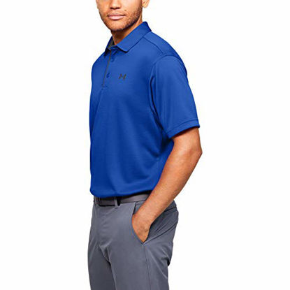 Picture of Under Armour Men's Tech Golf Polo , Versa Blue (486)/Pitch Gray , Small