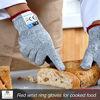 Picture of Dowellife Cut Resistant Gloves Food Grade Level 5 Protection, Safety Kitchen Cuts Gloves for Oyster Shucking, Fish Fillet Processing, Mandolin Slicing, Meat Cutting and Wood Carving. (Medium-2 Pairs)